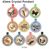 10pcs/lot butterfly glass picture printing products of various sizes  Fridge magnet cabochon
