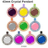 10pcs/lot Wave point glass picture printing products of various sizes  Fridge magnet cabochon