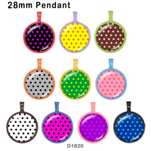 10pcs/lot Wave point glass picture printing products of various sizes  Fridge magnet cabochon