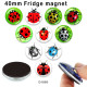 10pcs/lot ladybug glass picture printing products of various sizes  Fridge magnet cabochon
