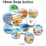 10pcs/lot seaside glass picture printing products of various sizes  Fridge magnet cabochon