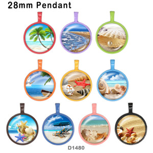 10pcs/lot seaside glass picture printing products of various sizes  Fridge magnet cabochon