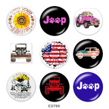 20MM  Sunflower  Car  Print   glass  snaps buttons