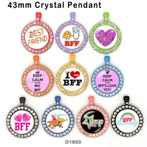 10pcs/lot BFF glass picture printing products of various sizes  Fridge magnet cabochon