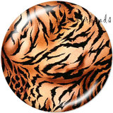 20MM pattern  Leopard  Print   glass  snaps buttons