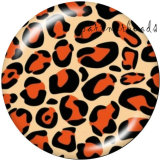 20MM pattern  Leopard  Print   glass  snaps buttons