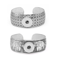 1 buttons snap Ancient silver bracelet fit snaps jewelry