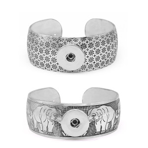 1 buttons snap Ancient silver bracelet fit snaps jewelry