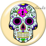 20MM  skull Car  Motorcycle   Print   glass  snaps buttons