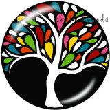 20MM  Tree of life   Print   glass  snaps buttons