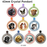 10pcs/lot dog glass picture printing products of various sizes  Fridge magnet cabochon