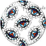 20MM  Love  Ribbon  Print   glass  snaps buttons