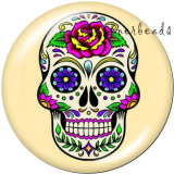 20MM  skull Car  Motorcycle   Print   glass  snaps buttons