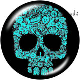 20MM  skull Car  Motorcycle   Print   glass  snaps buttons