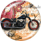 20MM  skull Car  Motorcycle   Print   glass  snaps buttons