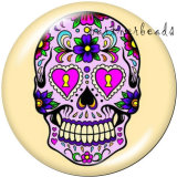20MM  skull Car  Motorcycle   Print   glass  snaps buttons