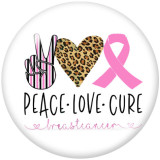 20MM  Love  Print   glass  snaps buttons