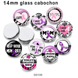 10pcs/lot mom glass picture printing products of various sizes  Fridge magnet cabochon