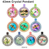 10pcs/lot dragonfly glass picture printing products of various sizes  Fridge magnet cabochon