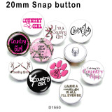10pcs/lot Country girl glass picture printing products of various sizes  Fridge magnet cabochon