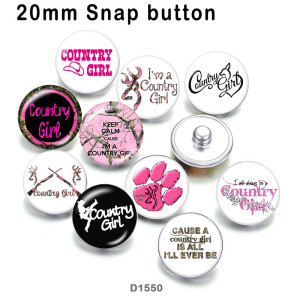 10pcs/lot Country girl glass picture printing products of various sizes  Fridge magnet cabochon