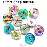10pcs/lot dragonfly glass picture printing products of various sizes  Fridge magnet cabochon