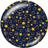 20MM  Deer  pattern  Print   glass  snaps buttons