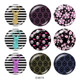 20MM  Deer  pattern  Print   glass  snaps buttons