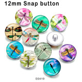 10pcs/lot dragonfly glass picture printing products of various sizes  Fridge magnet cabochon