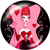 20MM  Pretty  girl   Print   glass  snaps buttons