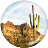 20MM  Cactus  Print   glass  snaps buttons
