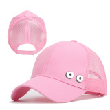 Ladies hats ponytail baseball net caps summer sunscreen fit 18mm snap button beige snap button jewelry