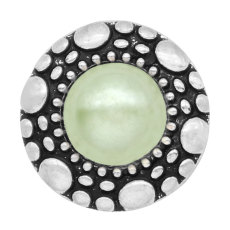 20MM pearl metal silver plated snap   charms snaps jewelry