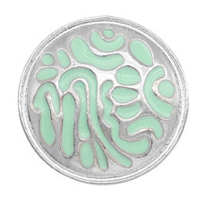 20MM design snap silver  Plated with enamel snap button