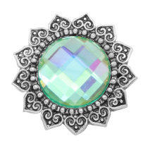 20MM designer metal silver plated snap with rhinestone  charms snaps jewelry