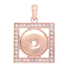 snap rose gold  Pendant  fit 20MM snaps style jewelry