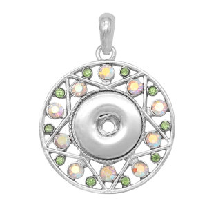 snap sliver Pendant  fit 20MM snaps style jewelry