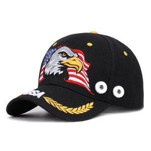Jungle camouflage USA baseball cap summer sunscreen fit 18mm snap button beige snap button jewelry