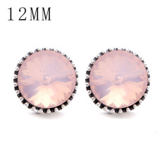 1pcs 12MM  design metal silver plated snap charms Multicolor