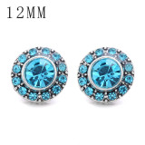1pcs 12MM  design metal silver plated snap charms Multicolor