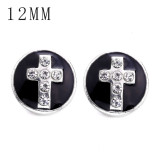 1pcs 12MM  design metal silver plated snap charms Multicolor