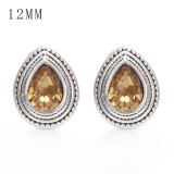 1pcs 12MM  design metal silver plated snap charms Multicolor