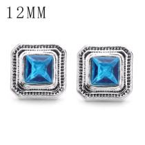 1pcs 12MM  design metal silver plated snap charms Multicolor