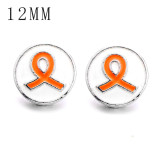 1pcs 12MM  design metal silver plated snap charms Multicolor