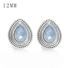 1pcs 12MM  design metal silver plated snap charms Multicolor