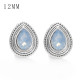 1pcs 12MM  design metal silver plated snap charms Multicolor