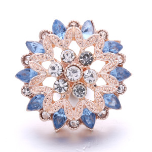 20MM metal Rose gold plated snap charms snaps jewelry