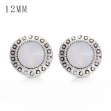 1pcs 12MM  design metal silver plated snap charms Multicolor