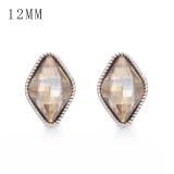1pcs 12MM  design metal silver plated snap charms Multicolor