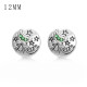 1pcs 12MM  design metal silver plated snap charms Multicolor